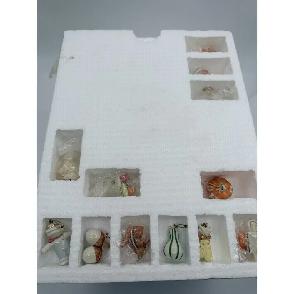 Lenox Autumn Delights Fall Harvest Thanksgiving Tree 12 Ornaments With BOX